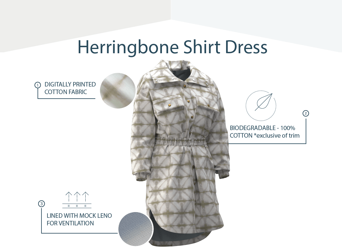 Herringbone Shirt Dress