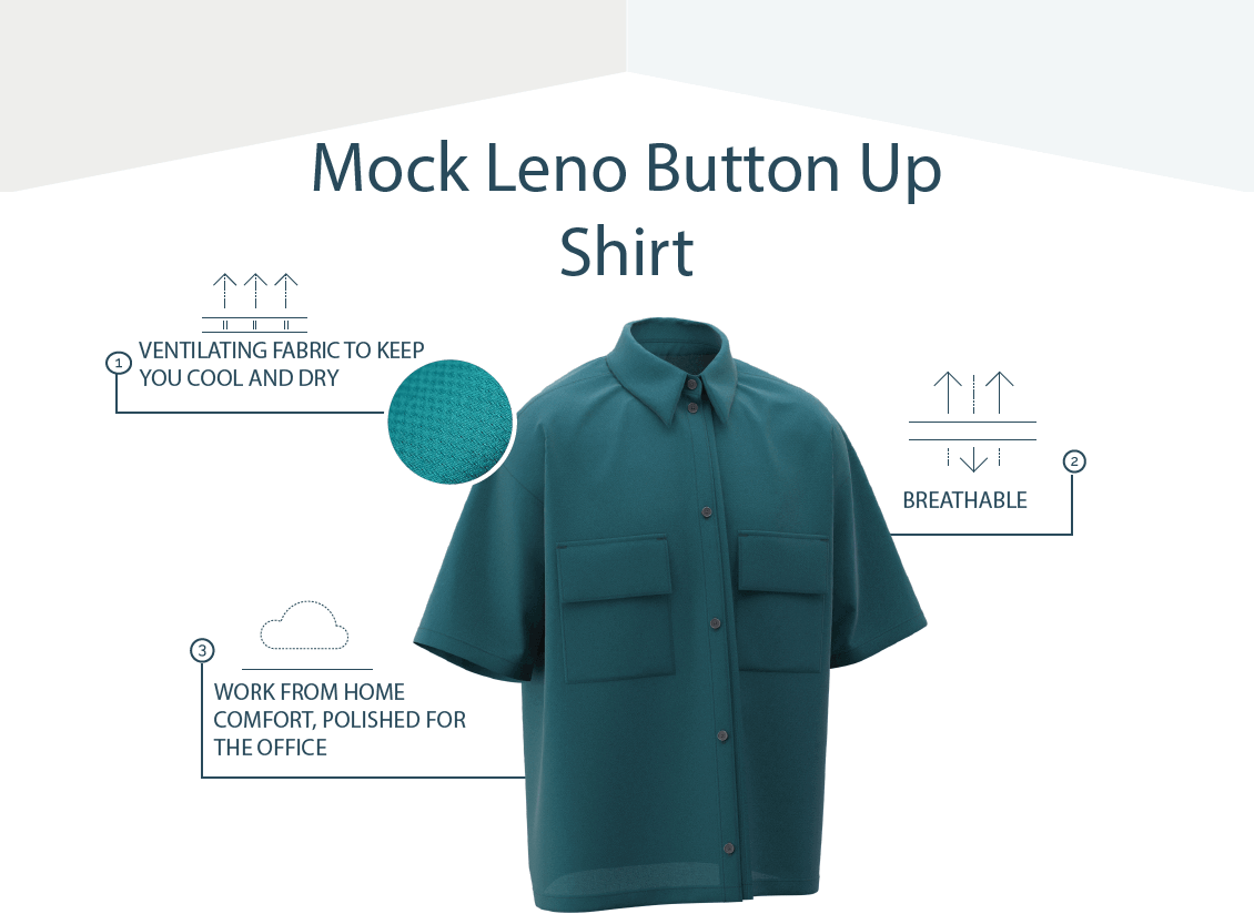 Mock Leno Button Up Shirt