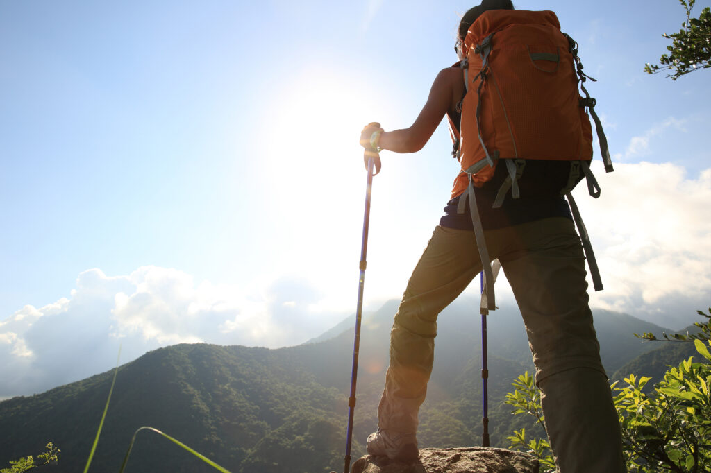 young woman hiker, THOUGH cotton